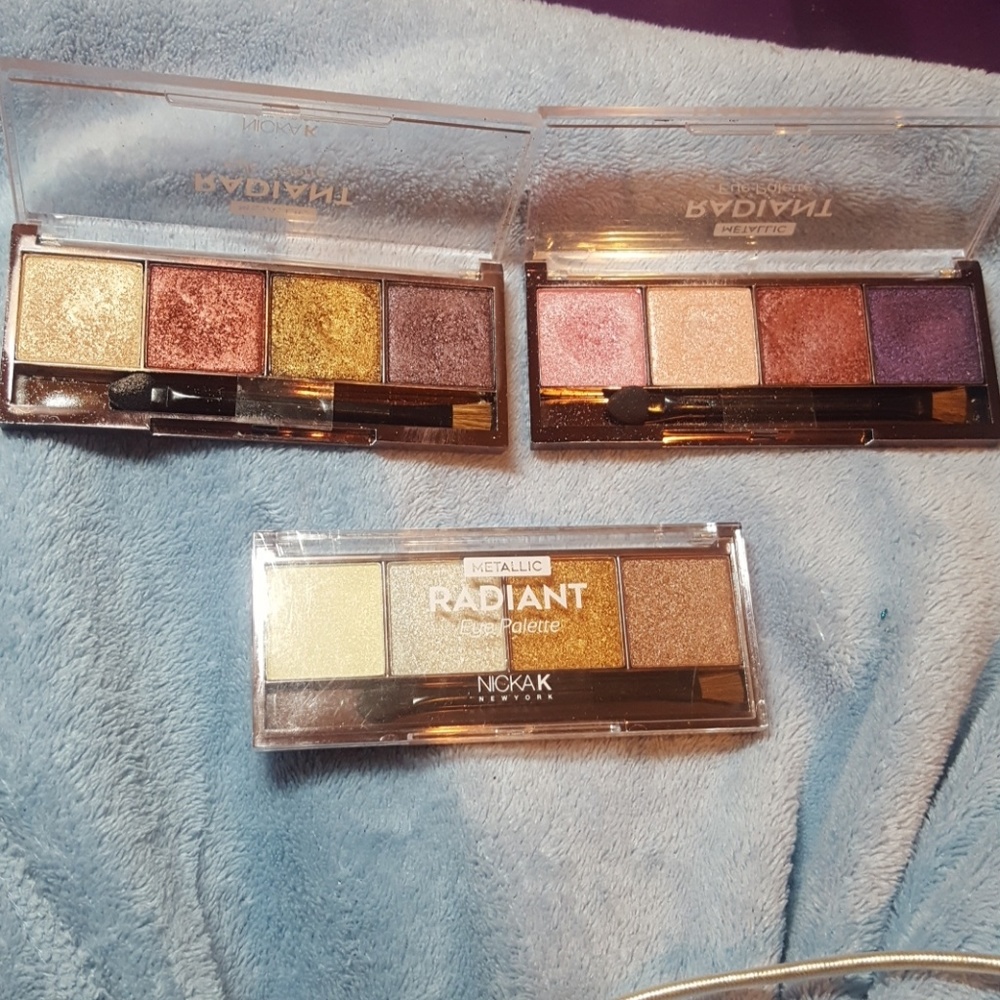 Nickak Metallic Radiant Eye Palette, set of 3